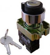 Кнопка поворотная с ключом XB2-BG03, 3-х поз. 1р+1з, АсКо